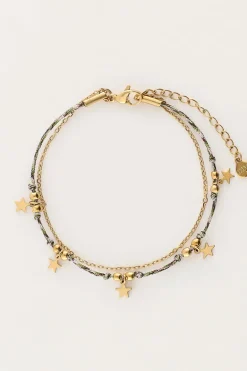 Bracelet Minimaliste Avec Cordon Et étoiles