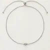 Bracelet Minimaliste Avec Cube Initiale
