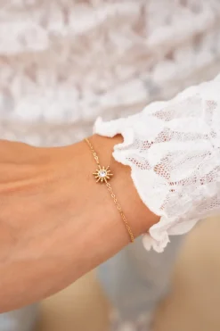 Bracelet Minimaliste Avec Soleil Et Strass