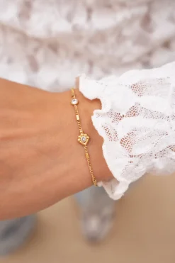 Bracelet Minimaliste Avec Tubes Et Strass