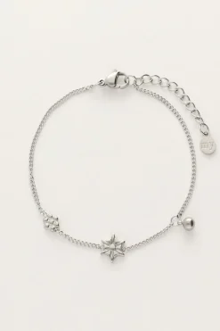 Bracelet Minimaliste Avec Fleurs Et Sphère