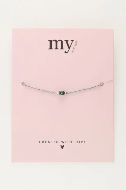 Bracelet Minimaliste Avec Cube Initiale