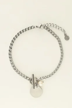 Bracelet Pendentif Perle & Médaillon