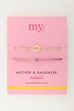 Bracelets Duo Mère-fille Rose