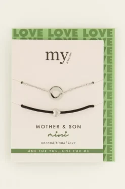 Bracelets Mère-Fils Noirs