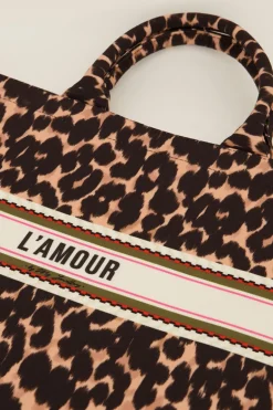 Cabas « L’amour » à Imprimé Panthère