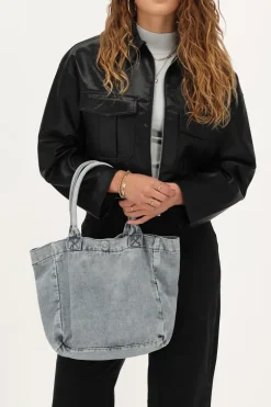 Cabas Mini En Denim Bleu