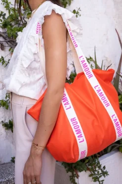 Cabas Orange « L’amour »