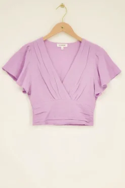 Cache-coeur Lilas Effet Lin