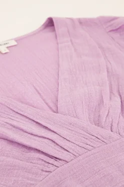 Cache-coeur Lilas Effet Lin