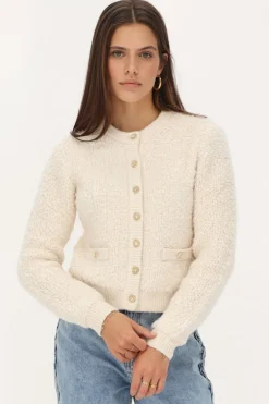 Cardigan Crème Avec Boutons