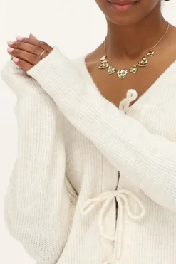Cardigan Crème Avec Nœuds