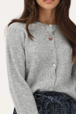 Cardigan Gris Avec Boutons