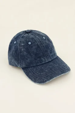 Casquette Bleue Foncée Denim “Au Revoir"