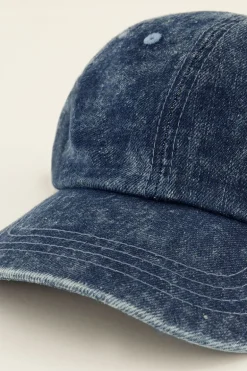 Casquette Bleue Foncée Denim “Au Revoir