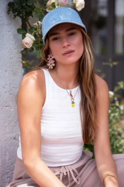 Casquette En Jean “Au Revoir"