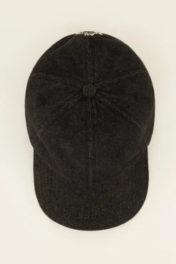 Casquette Grise Denim “Au Revoir