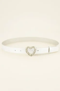 Ceinture Boucle Coeur Argenté Torsadé