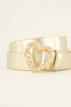 Ceinture Boucle Coeur Doré Torsadé