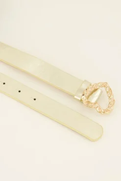 Ceinture Boucle Coeur Doré Torsadé