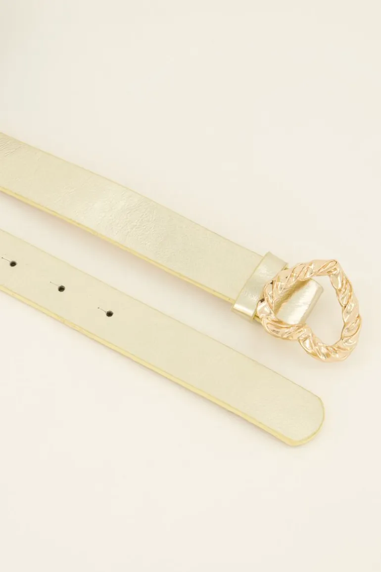 Ceinture Boucle Coeur Doré Torsadé