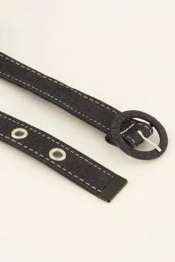 Ceinture En Denim Argenté