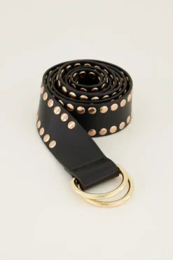 Ceinture Large Avec Clous Dorés