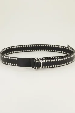 Ceinture Large Avec Clous Argentés