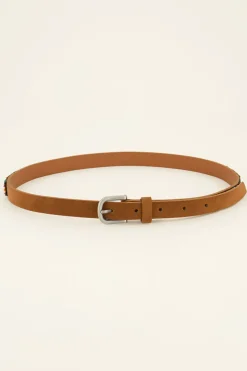 Ceinture Marron Avec Boucle Argentée