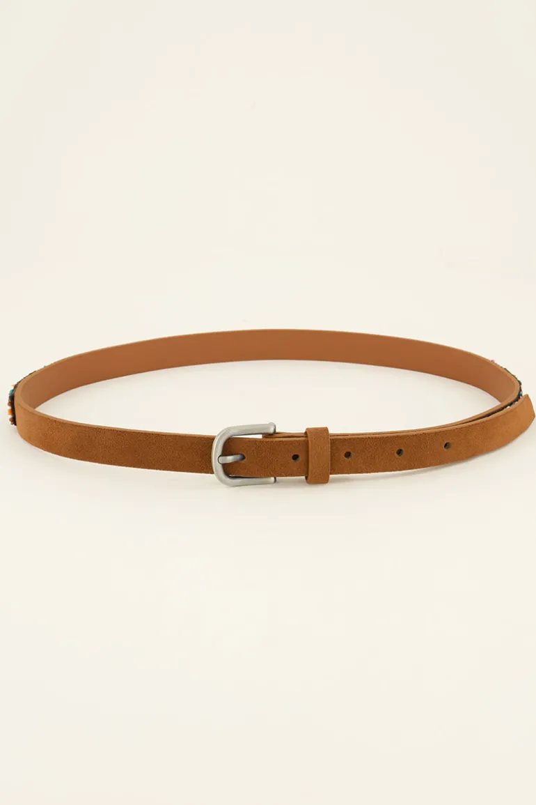Ceinture Marron Avec Boucle Argentée