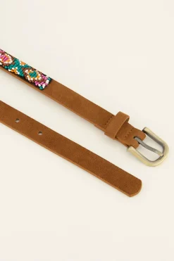 Ceinture Marron Avec Boucle Dorée