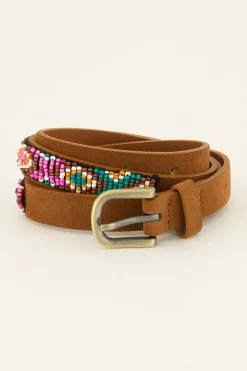 Ceinture Marron Avec Boucle Dorée