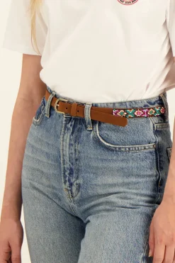 Ceinture Marron Avec Boucle Dorée
