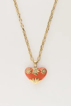 Chaîne à Maillons Art Avec Cœur Vintage Orange