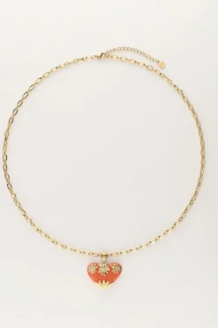 Chaîne à Maillons Art Avec Cœur Vintage Orange