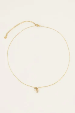 Chaîne Avec Deux Cœurs En Strass
