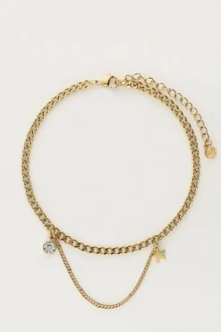Chaîne De Cheville à Maillons Avec Strass Et étoile