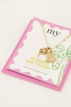 Chaîne Souvenir Avec Billes Et Pendentifs