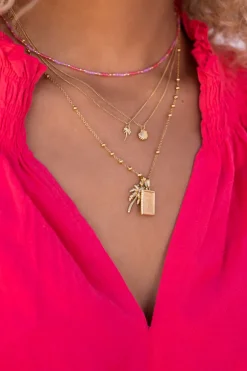 Chaîne Souvenir Avec Billes Et Pendentifs