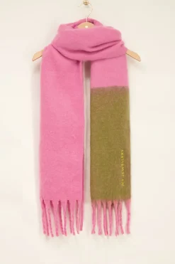 Écharpe Bicolore Rose & Verte