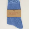 Chaussettes Bleues Avec Lurex Et Volants
