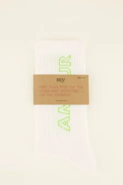 Chaussettes De Sport Vertes Amour