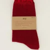 Chaussettes Rouges Avec Lurex Et Volants