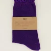 Chaussettes Violettes Avec Lurex Et Volants