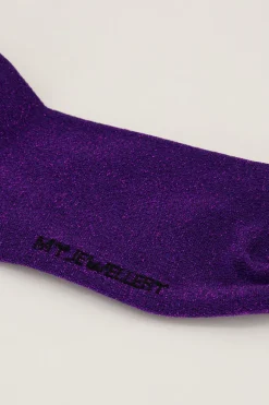 Chaussettes Violettes Avec Lurex Et Volants