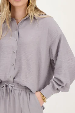Chemise Grise à Boutons