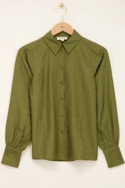 Chemise Verte En Jacquard
