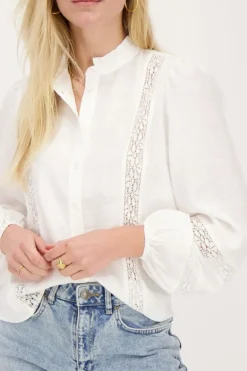 Chemisier Blanc à Dentelle