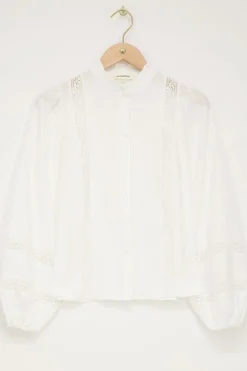 Chemisier Blanc à Dentelle