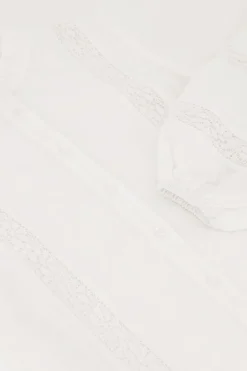 Chemisier Blanc à Dentelle